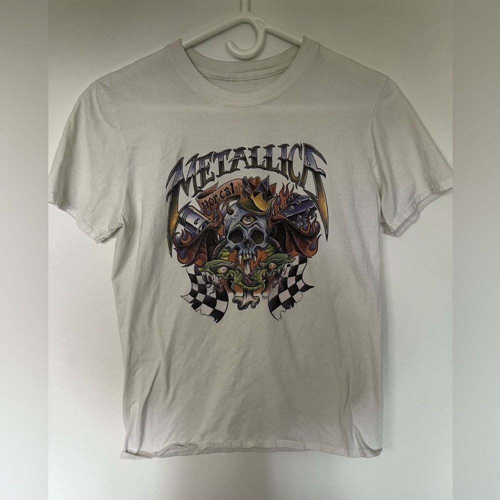 White Metallica Graphic Band T-Shirt